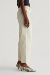 AG Jeans Saige Wide Leg Crop Jeans in opal stone - women's jeans - alternate view