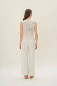 Elan - Open Knit Sleeveless Top