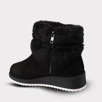 Lamo Women's Bailee Suede Zip Up Wedge Boot in black - women's shoe - view 4