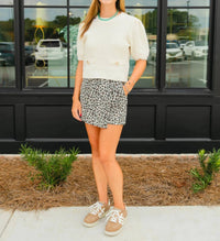 Entro - Animal Print Wrap Skort
