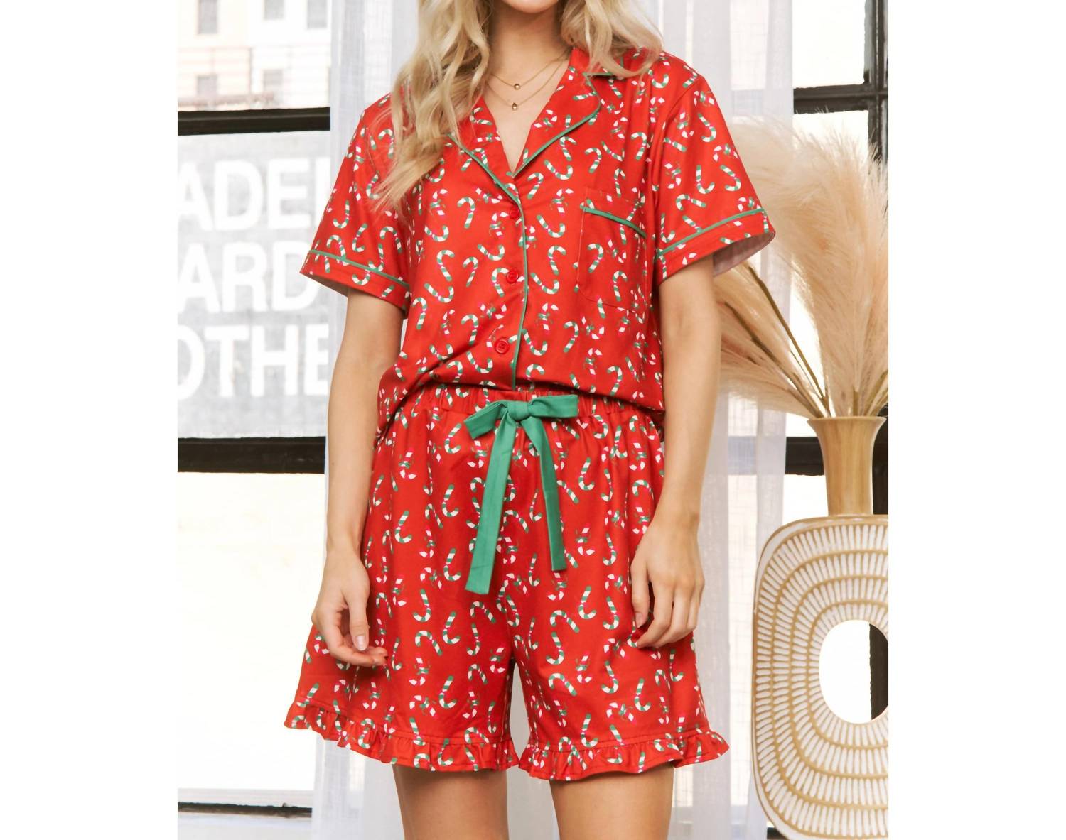 Sweet Generis - Candy Cane Christmas Pajama Set