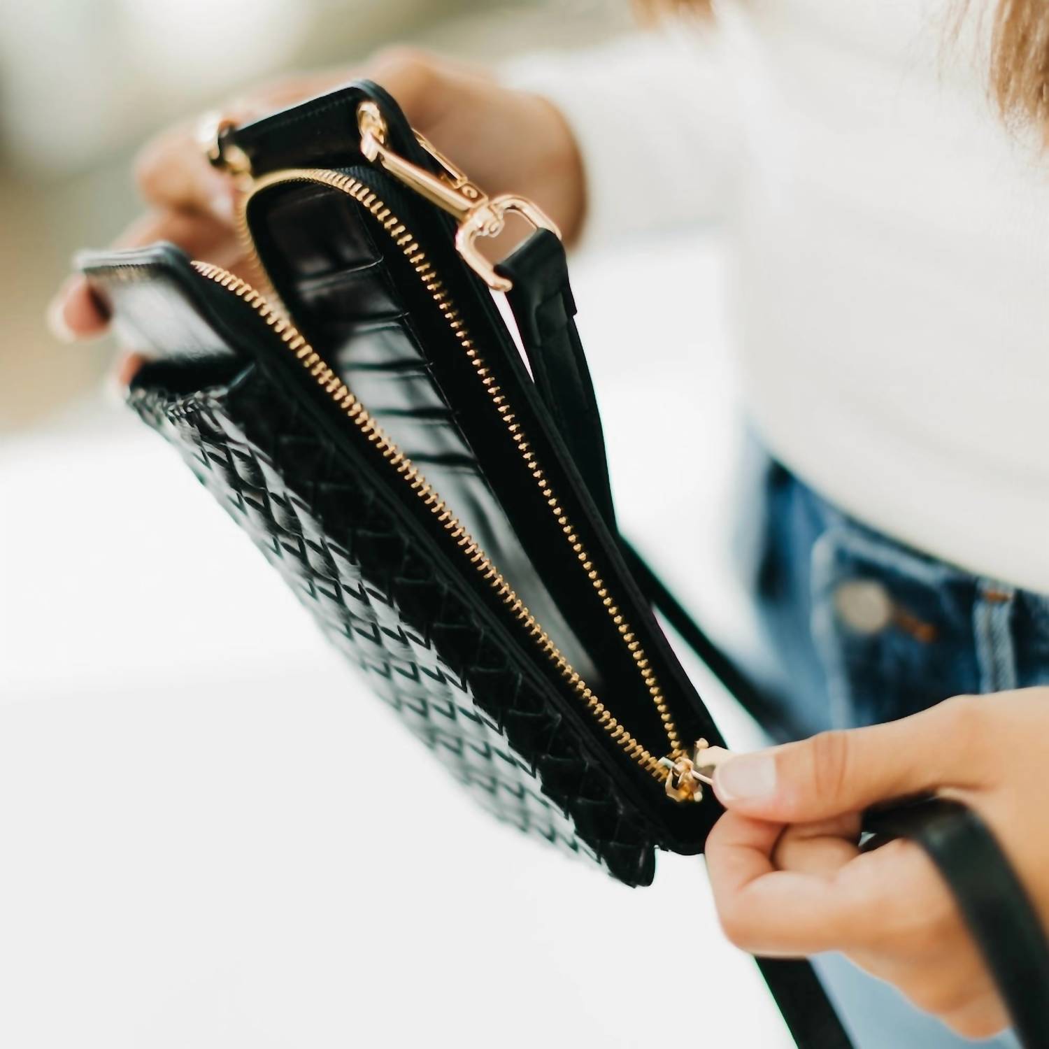 Pretty Simple - Women's Woven Double Duty Phone Bag