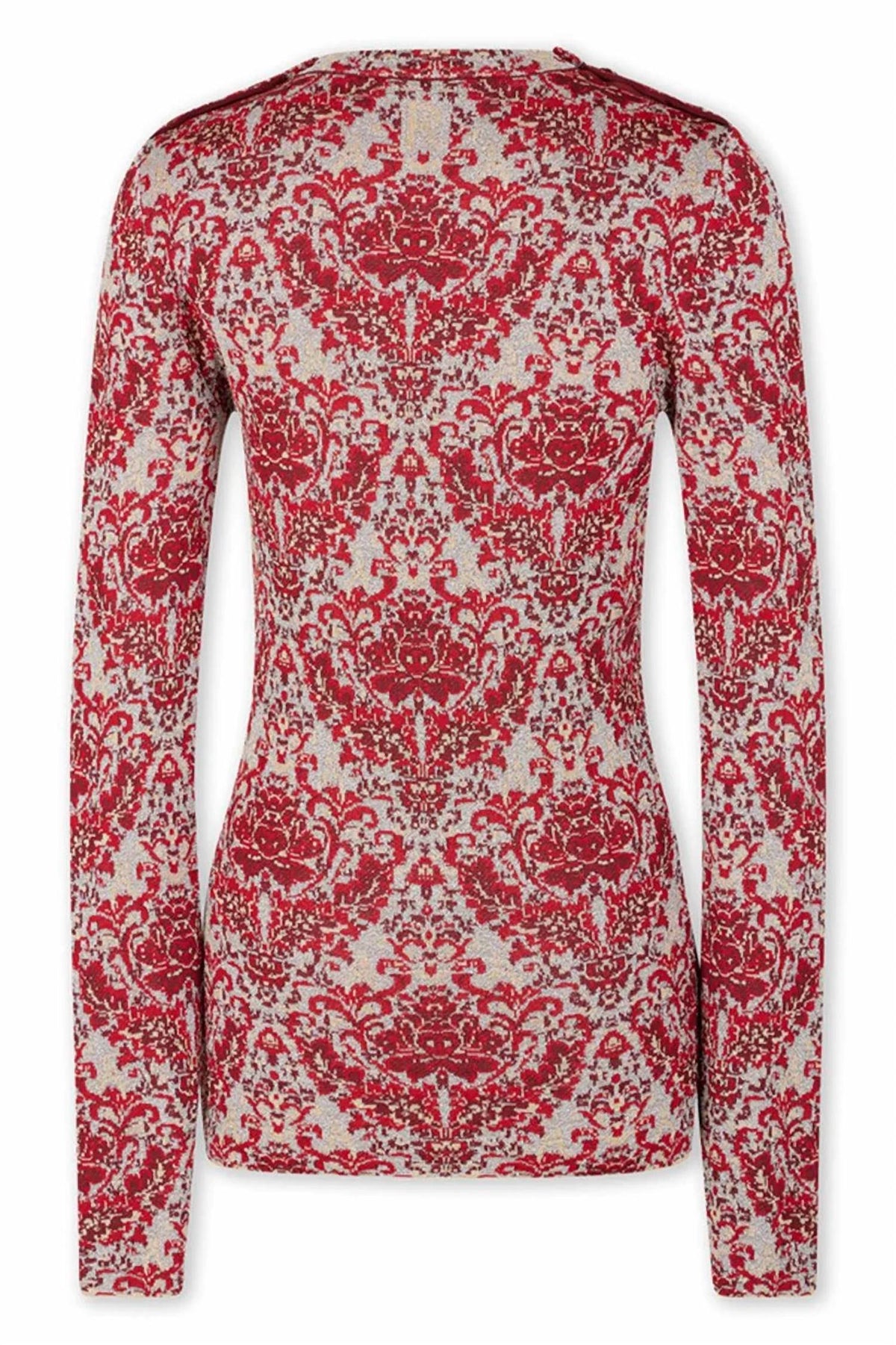 Rabanne - Jersey Knit Long Sleeve Paisley Top