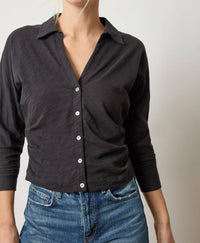 Lilla P - Side Pleat Button Down Shirt
