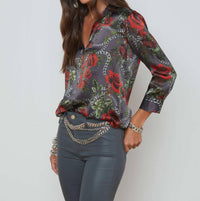 L'Agence - Dani 3/4 Silk Blouse