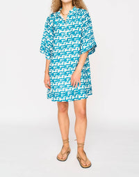 Mirth Faro Dress in azure popova - women's dress