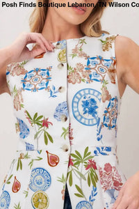 Flying Tomato - Women's Printed Woven Vest