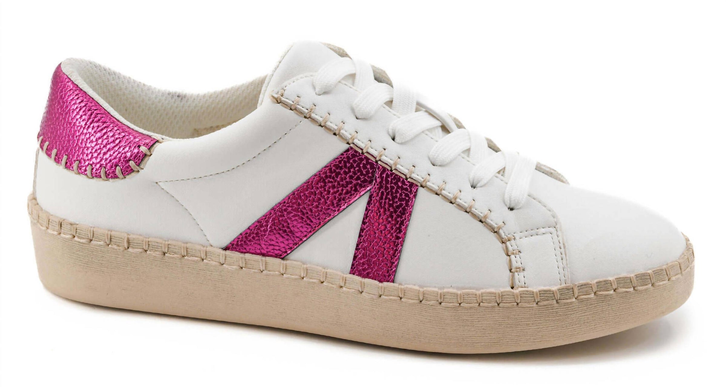 Corkys Footwear Women's Friend Zone Sneaker in white pink - women's sneaker