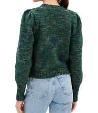 ALLISON NEW YORK Charlotte Sweater in green spacedye - women's sweater - alternate view