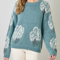 Mystree - Floral Pullover Sweater Top