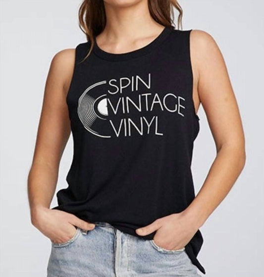Spin Vintage Vinyl Muscle Tank