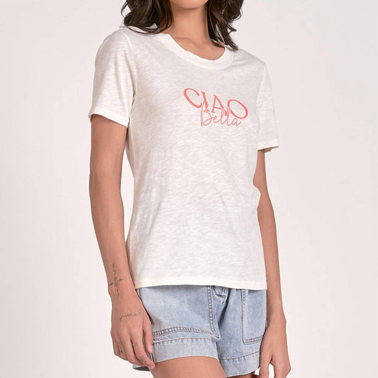 Elan - Ciao Bella Scoop Neck Tee Shirt