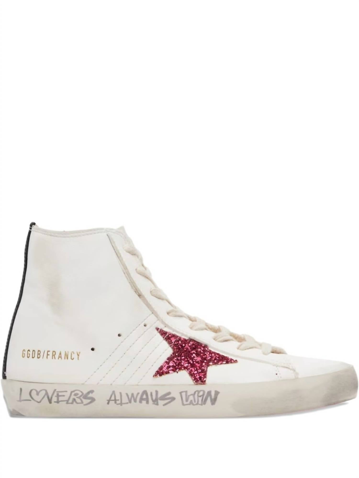 Golden Goose - Women's Francy Nappa Upper Glitter Star Leather Sneakers