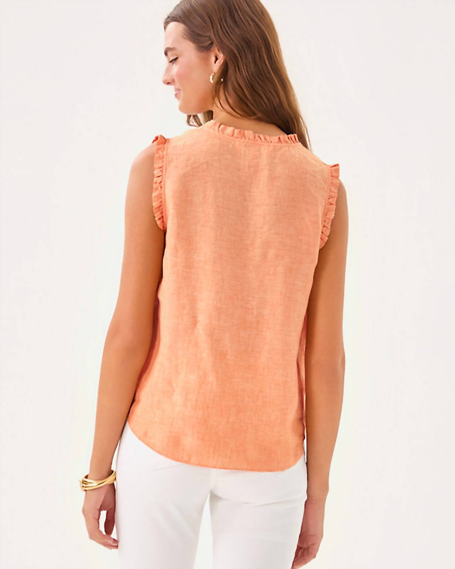 Lilly Pulitzer - Kavalla Sleeveless Ruffle Top