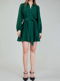 current air Mini Shirt Dress in jewel green - women's dress - view 5