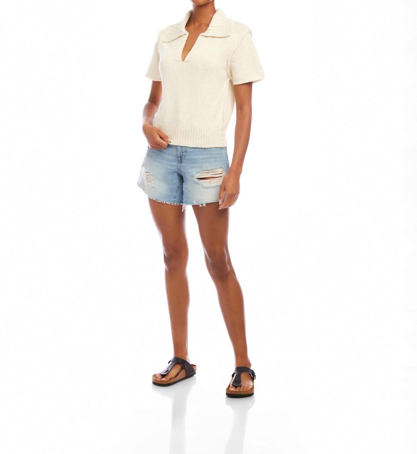 Fifteen Twenty - Evie Knit Polo Top