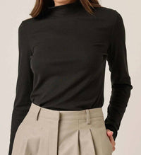 Mittoshop - Alaina Mock Neck Long Sleeve Knit Top