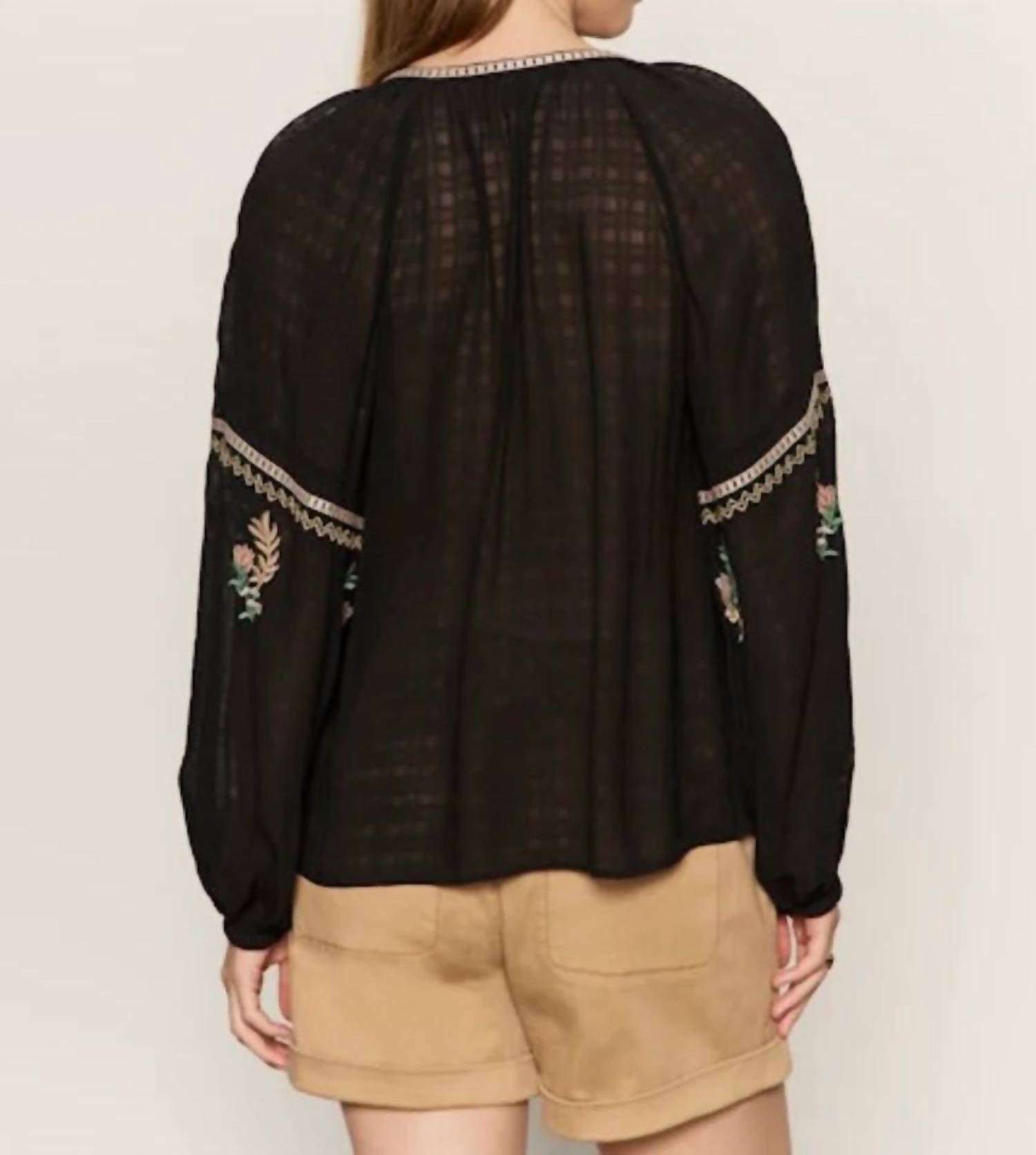 Sanctuary - Raye Embroidered Long Sleeve Blouse