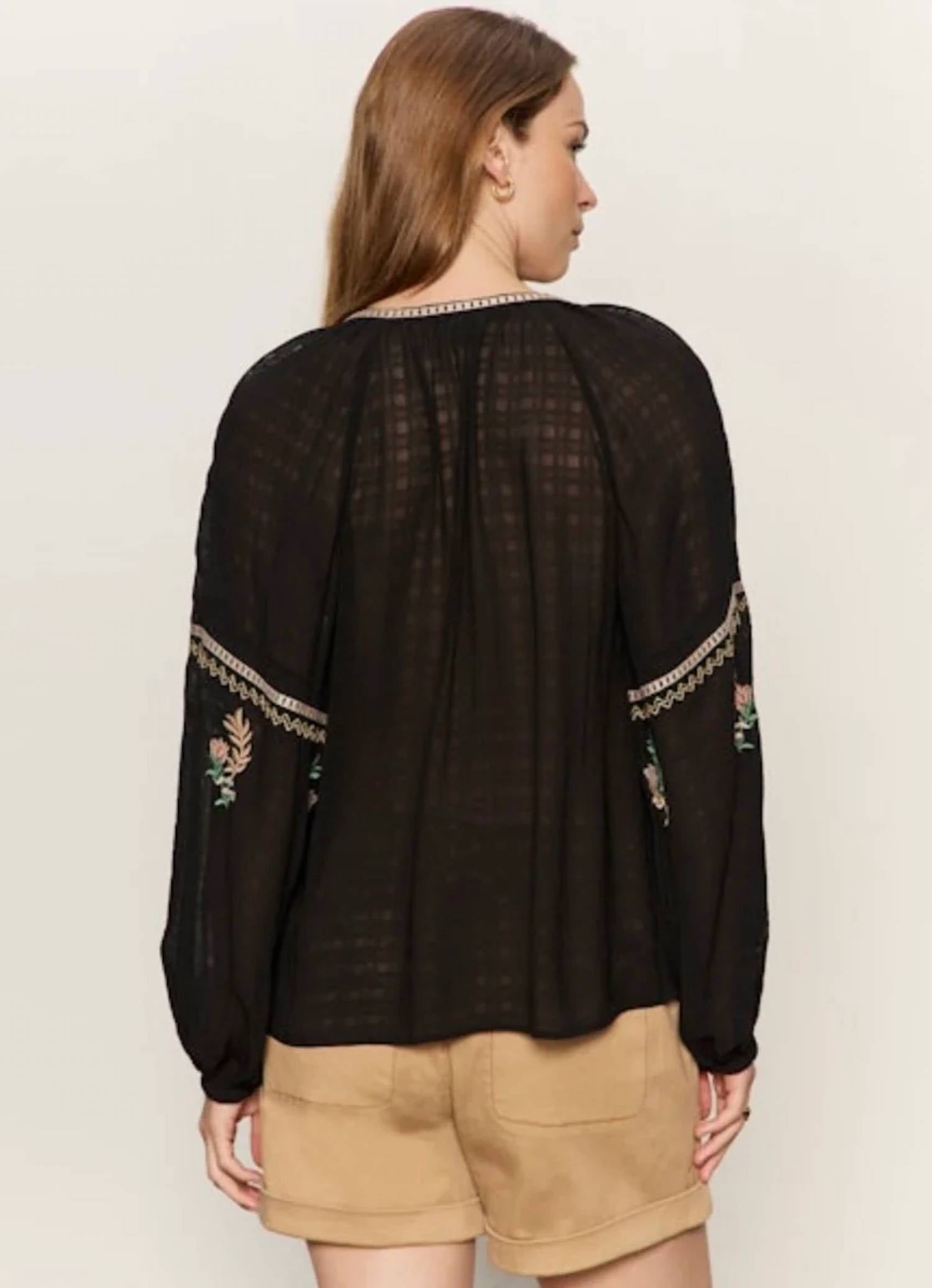 Sanctuary - Raye Embroidered Long Sleeve Blouse