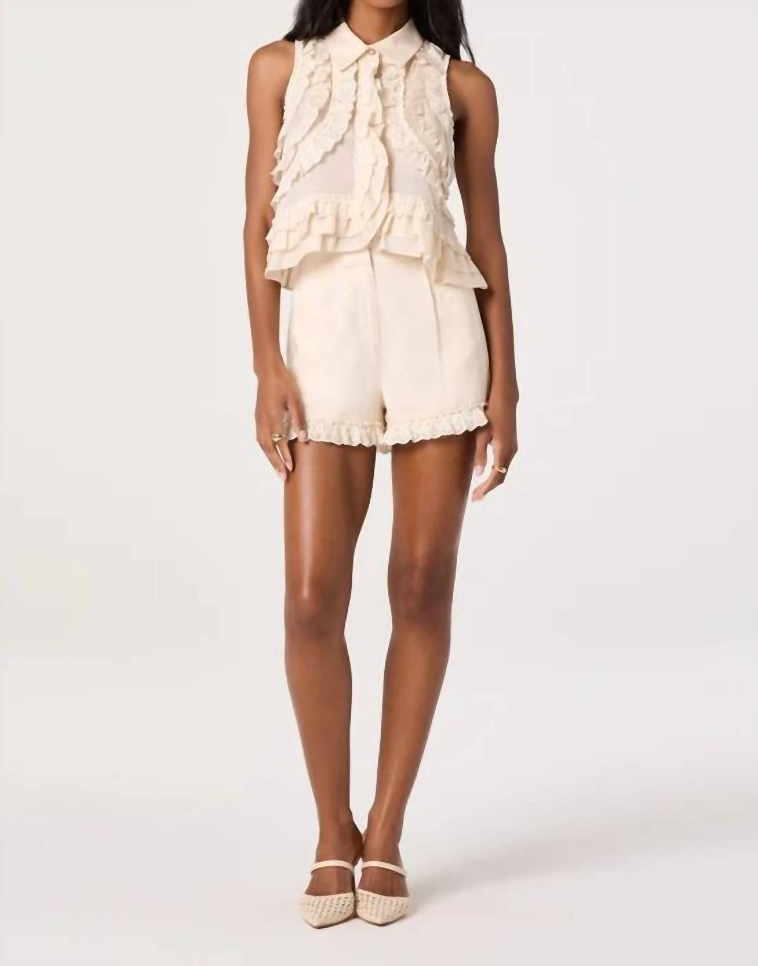 Astr - Nienna Layered Ruffle Cropped Top