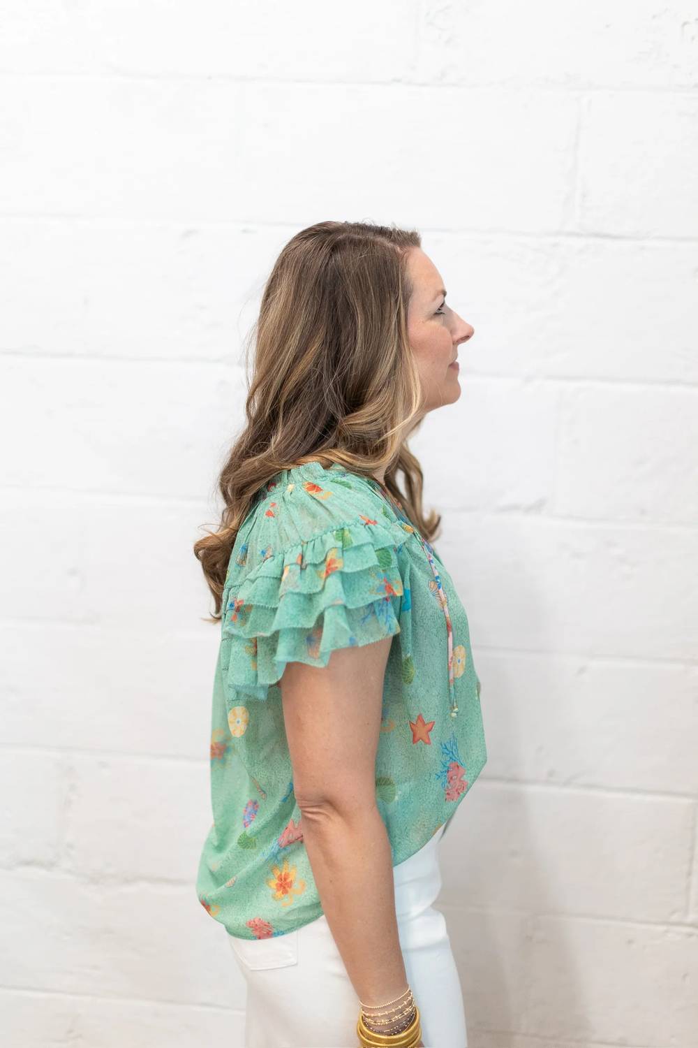 Olivaceous - Devon Ruffle Top