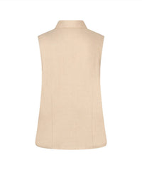 Esqualo - Sleeveless Linen Blouse