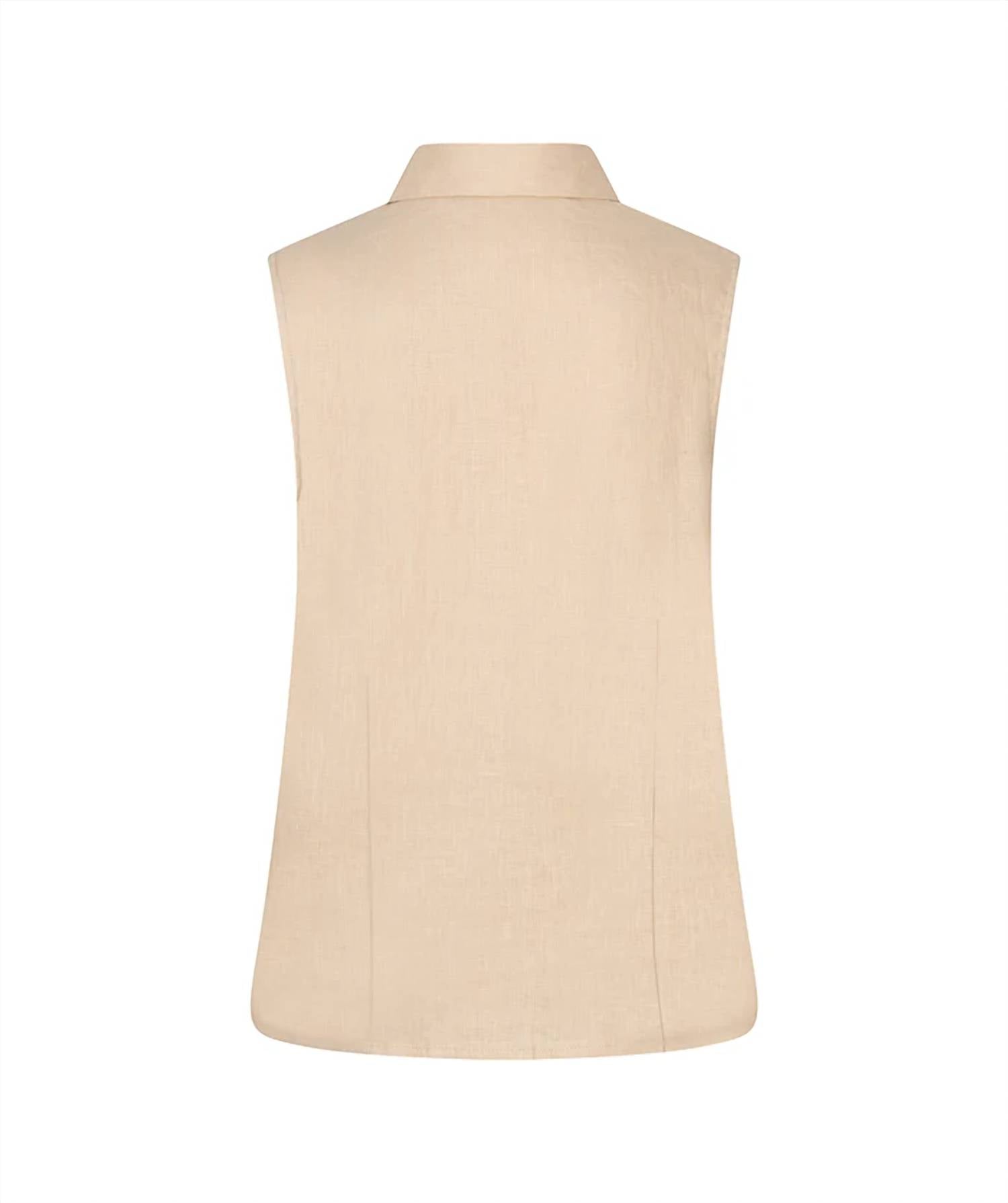 Esqualo - Sleeveless Linen Blouse