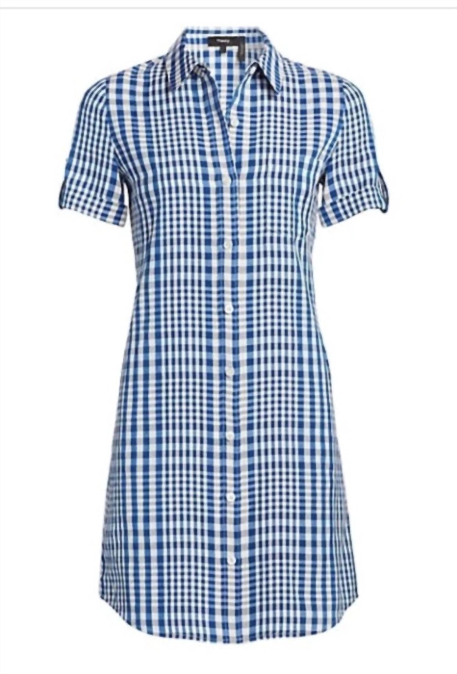 Theory - Mayvine Dillon Plaid Shirt Dress