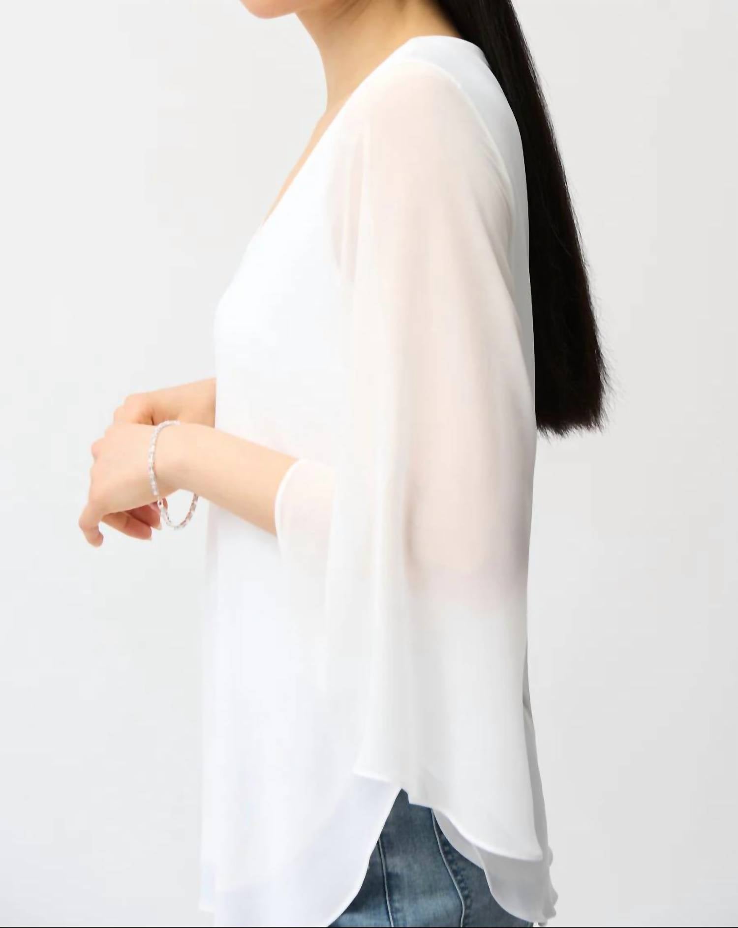 Joseph Ribkoff - Drapey V-neck Tunic