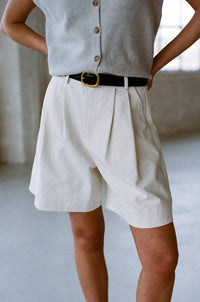 A.Ren - Woven Cotton Straight Leg Short