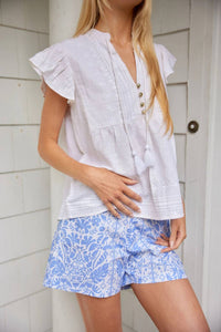SAIL to SABLE Printed High Rise Shorts in tropical block print - women's shorts - view 4