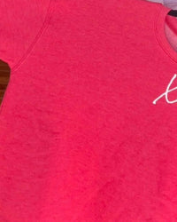 Oat Collective Women's Xoxo Graphic Sweatshirt in red - women's top - detail view