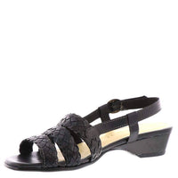 David Tate Women's Bellisima Leather Slingback Sandal in black - women's sandal