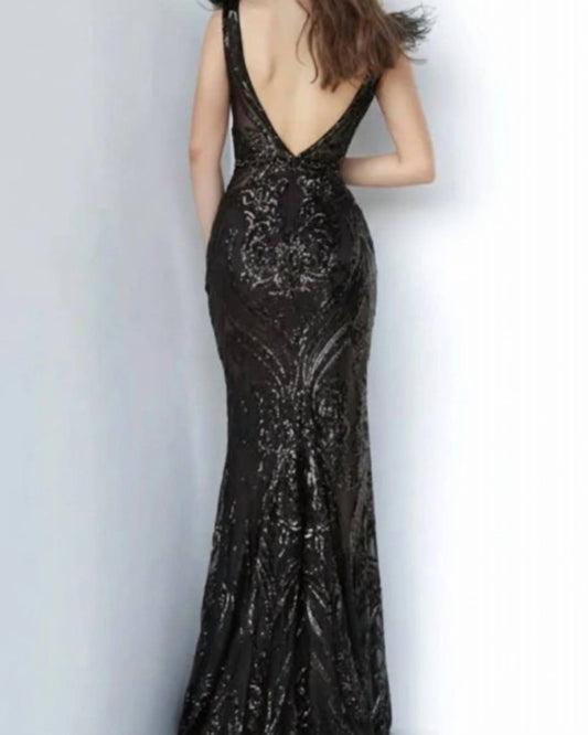 Jovani - Fitted Sequin Prom Dress