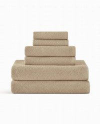 Under The Canopy - Textured Organic Cotton 6-piece Bath Towel Set