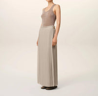 Ami - Long Pleated Skirt