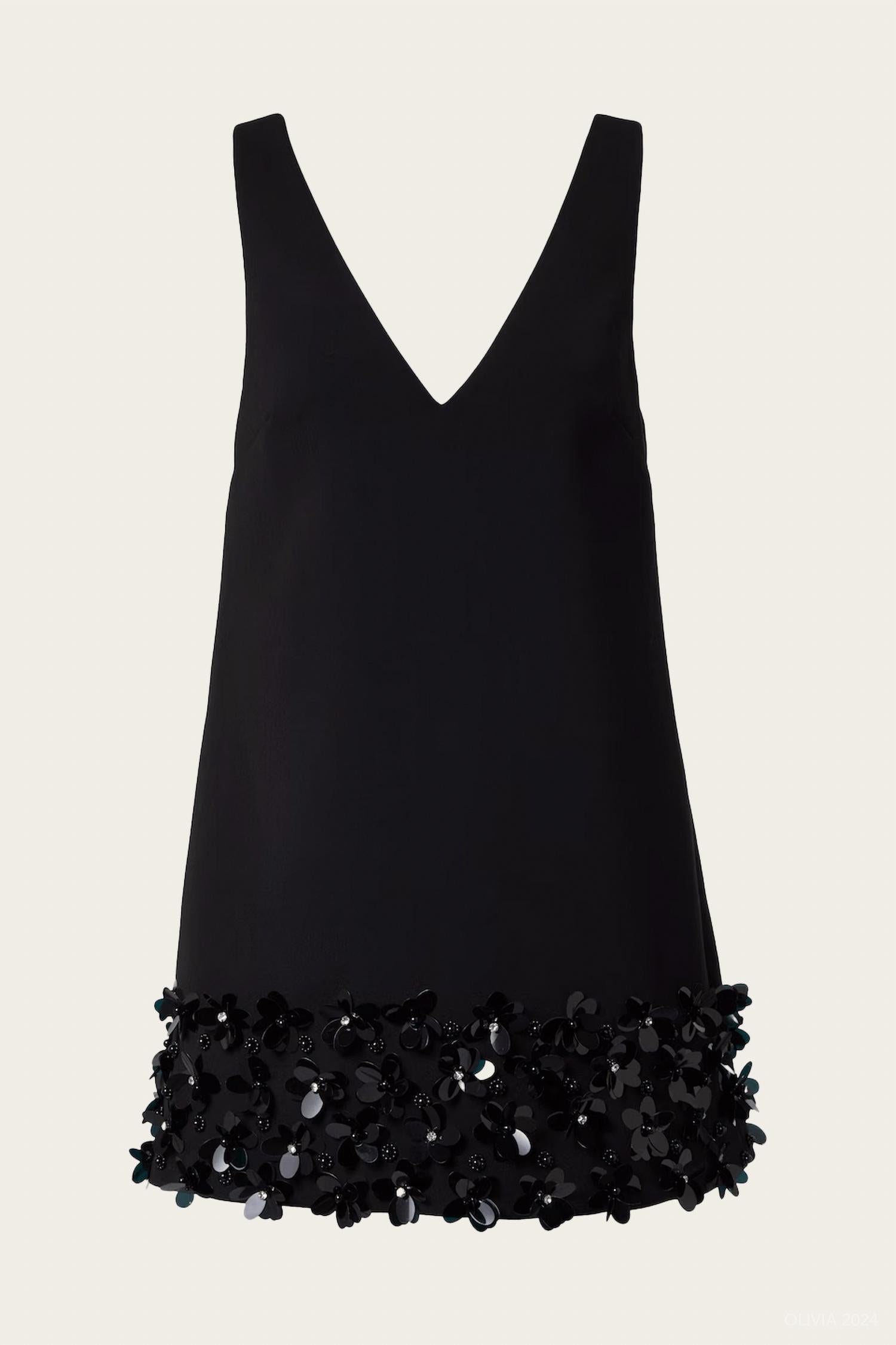 Self-Portrait - Crepe 3d Sequin Mini Dress