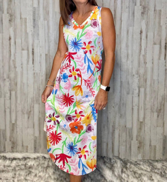 Charlie B - Sleeveless V-neck Dress