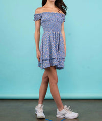 MISS BEHAVE GIRLS Floral Dress in sage blue - kids' dress - alternate view