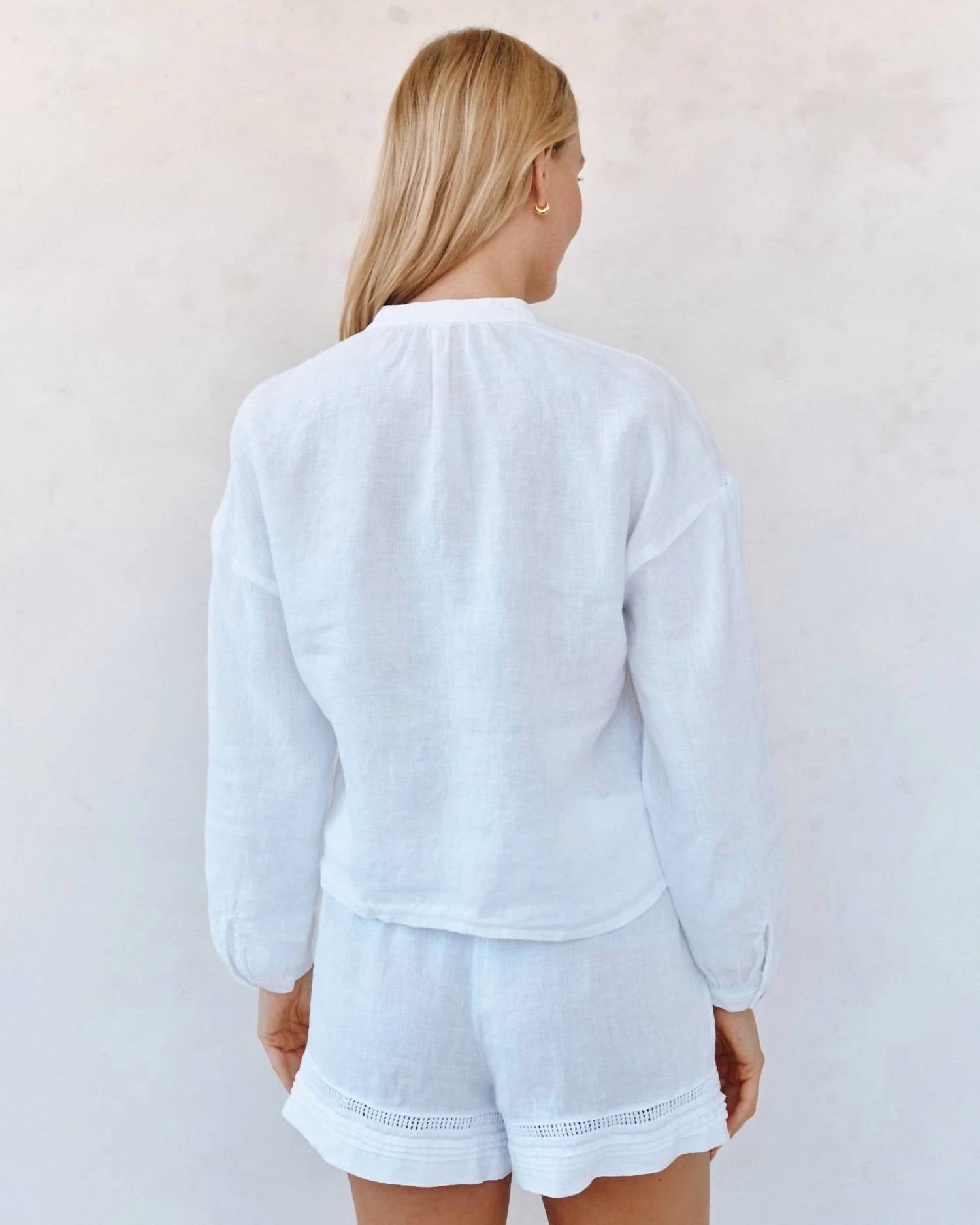 Bella Dahl - Mandarin Collar Trimmed Button Down