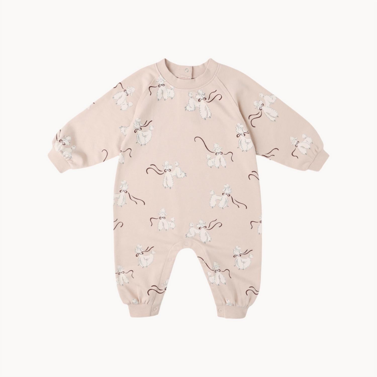 Rylee + Cru Kid's Raglan Jumpsuit in poodles - kids' item - detail view