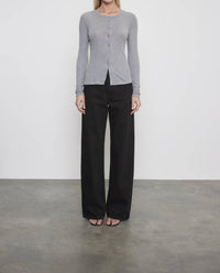 Enza Costa - CASHMERE JERSEY FITTED CARDIGAN
