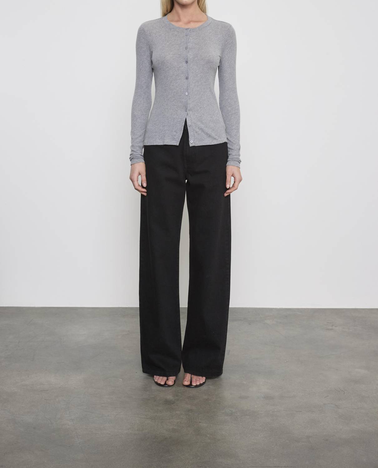 Enza Costa - CASHMERE JERSEY FITTED CARDIGAN