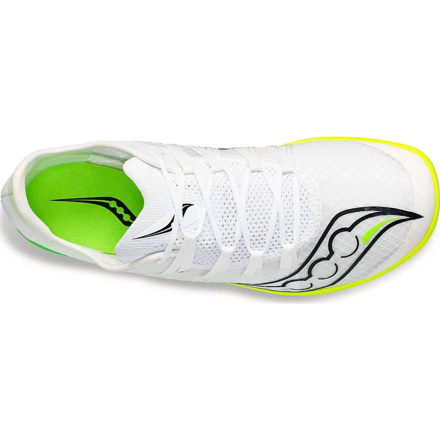 SAUCONY Women's Terminal Vt Spike Shoes in white slime - women's shoe - alternate view