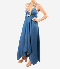 LOVESTITCH Denim Dreams Dress in blue - women's dress - detail view