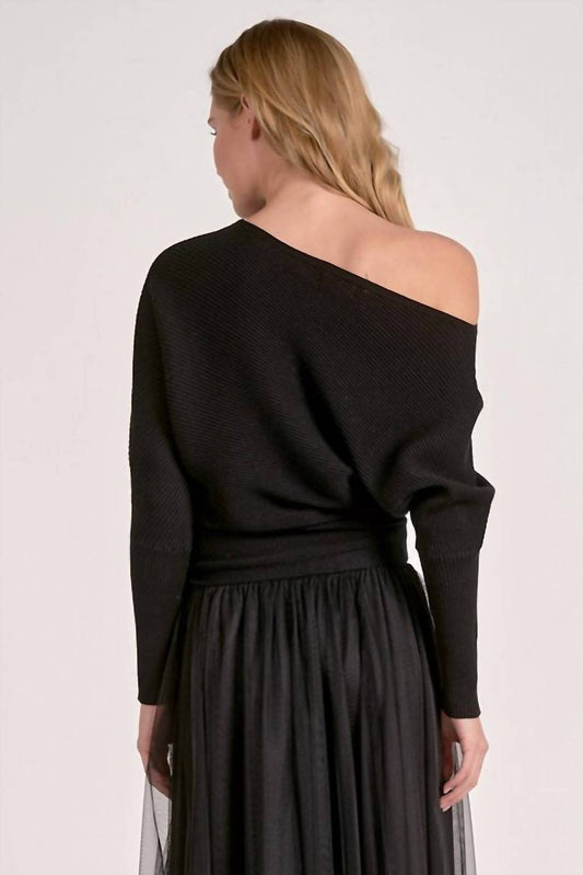 Elan - Saffron Off The Shoulder Sweater