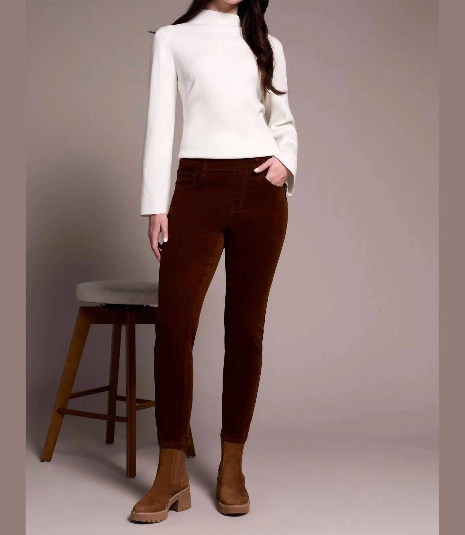 Tribal - Micro Cord Audrey Slim Ankle Pant