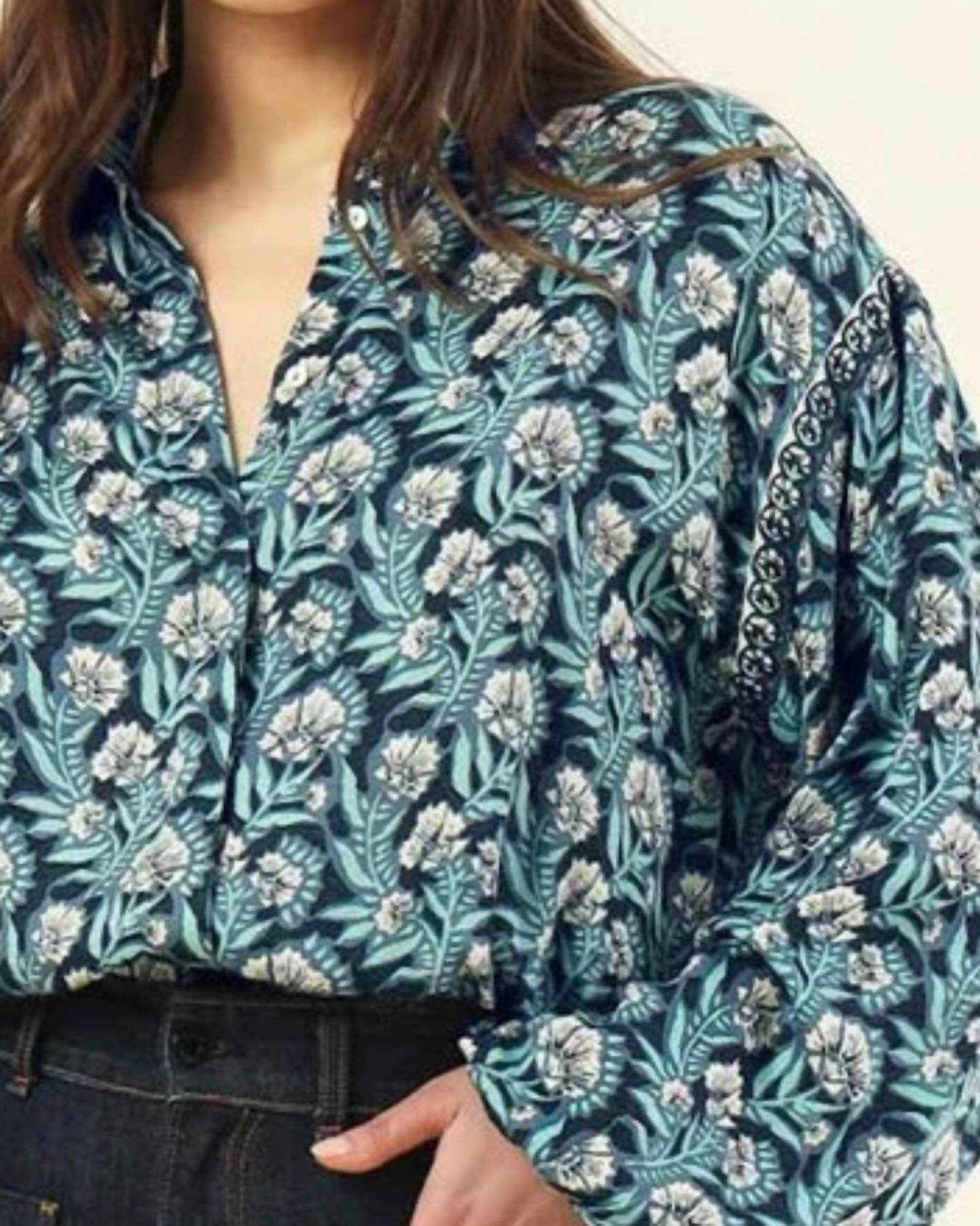Omika - Nero Button Front Blouse