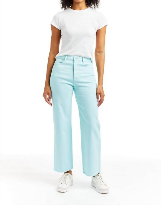 Tractr - Alice High Rise Wide Straight Ankle Crop Jean