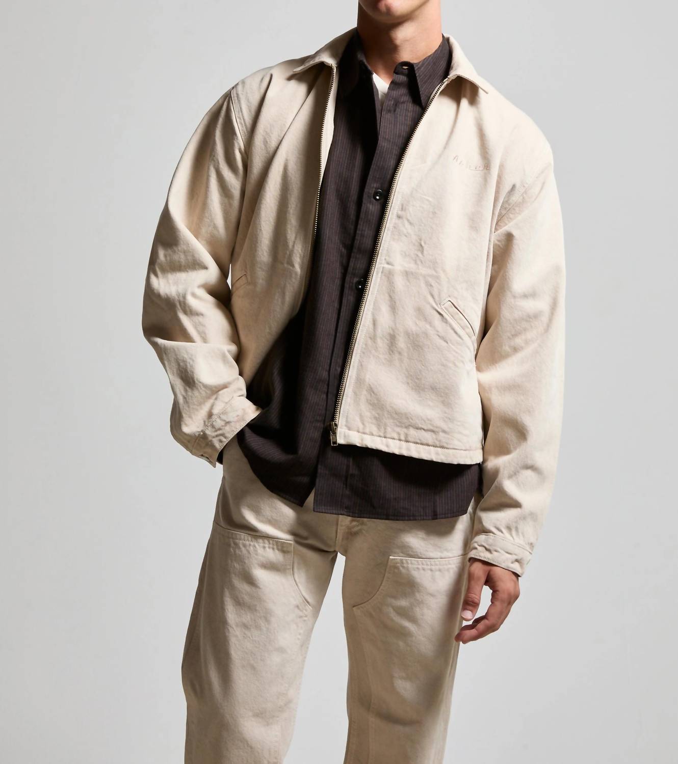 Asher - Zed Zip Cotton Twill Harrington Jacket
